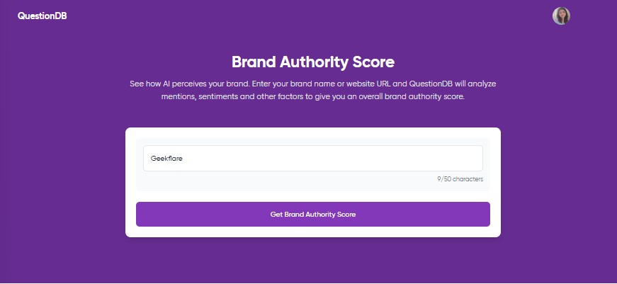 Brand Authority Score Tool