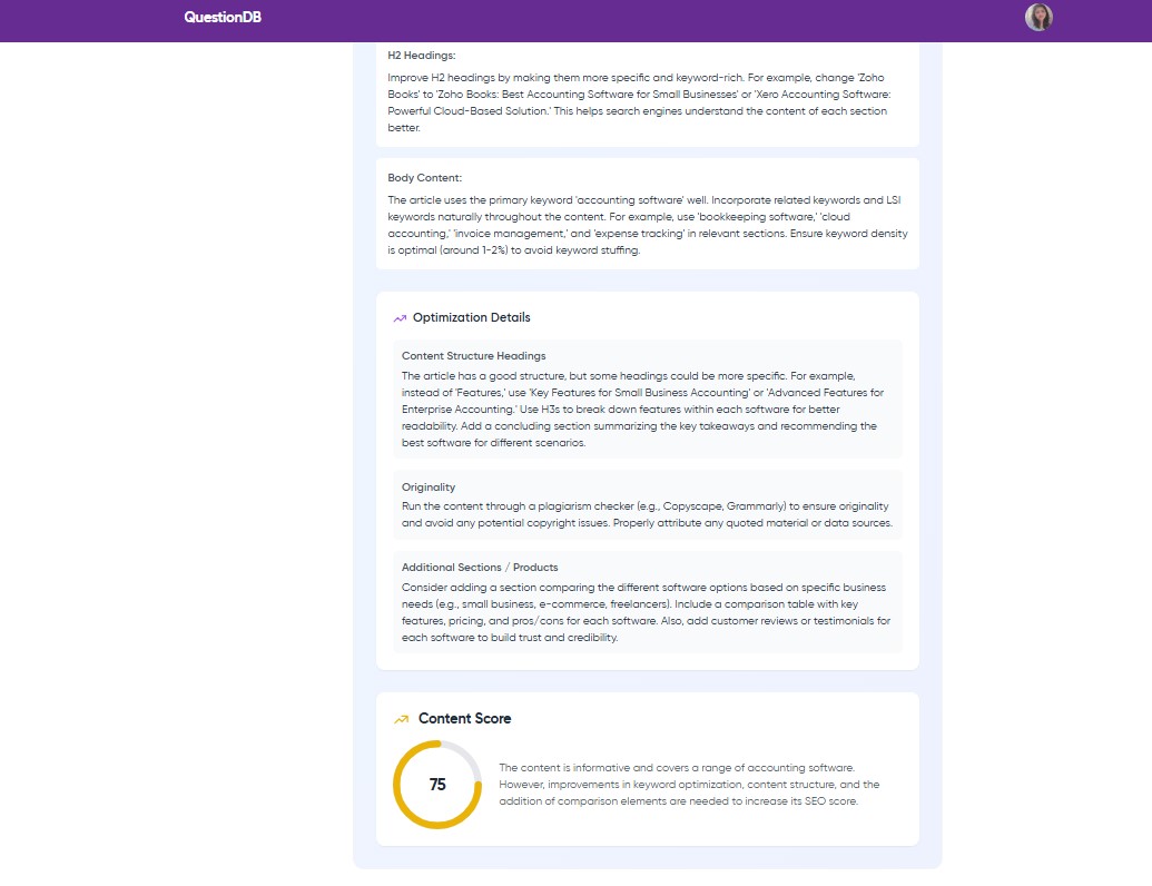 Content Analyzer Tool Report