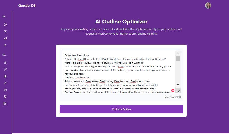 Outline Optimizer Tool