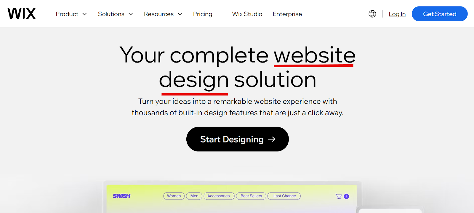 Wix website design solution to create remarkable online experiences.